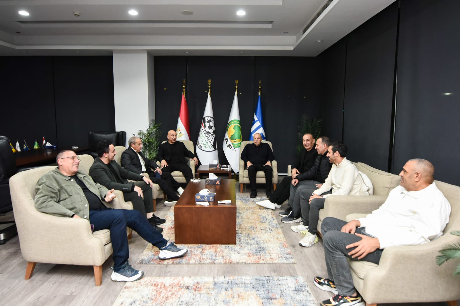 اجتماع حسام حسن وابراهيم حسن ومجلس الإدراة