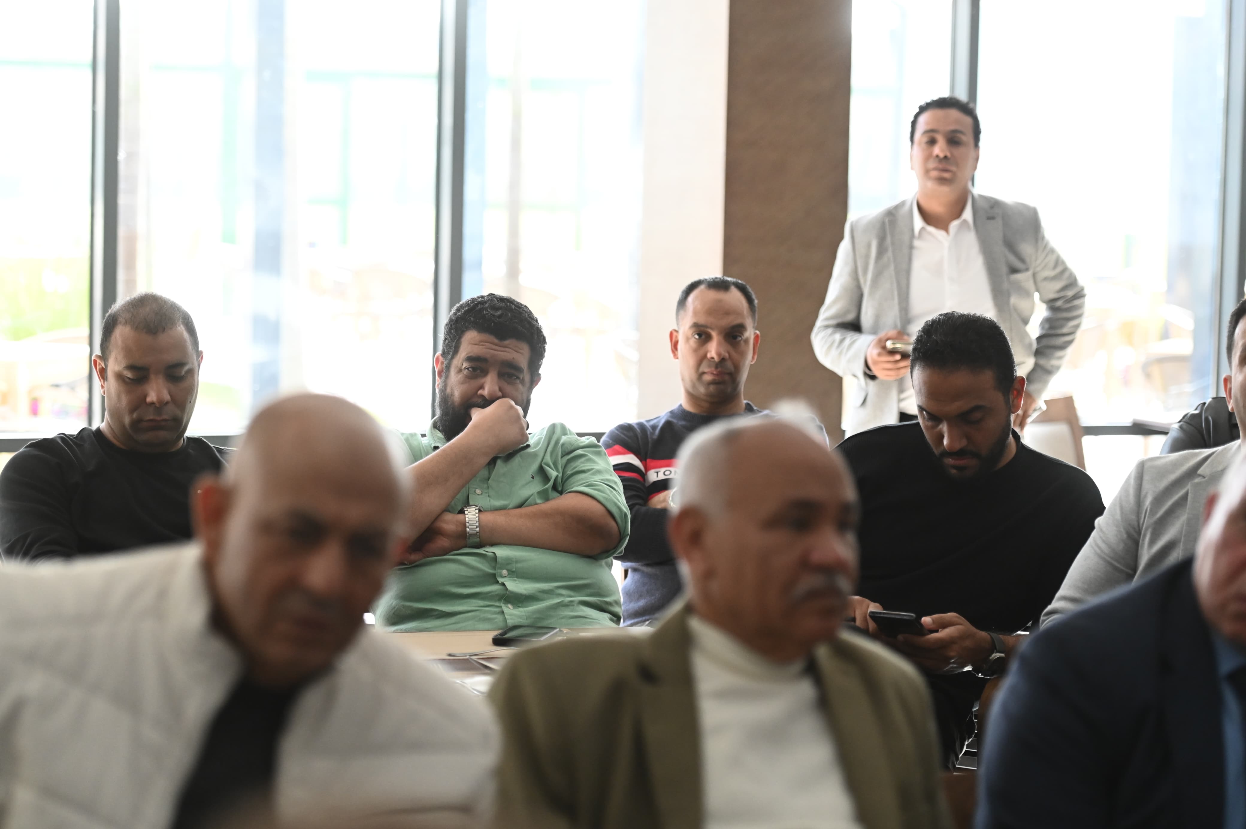 أبوريدة  يستقبل الصحفيين في مقر الاتحاد المصري