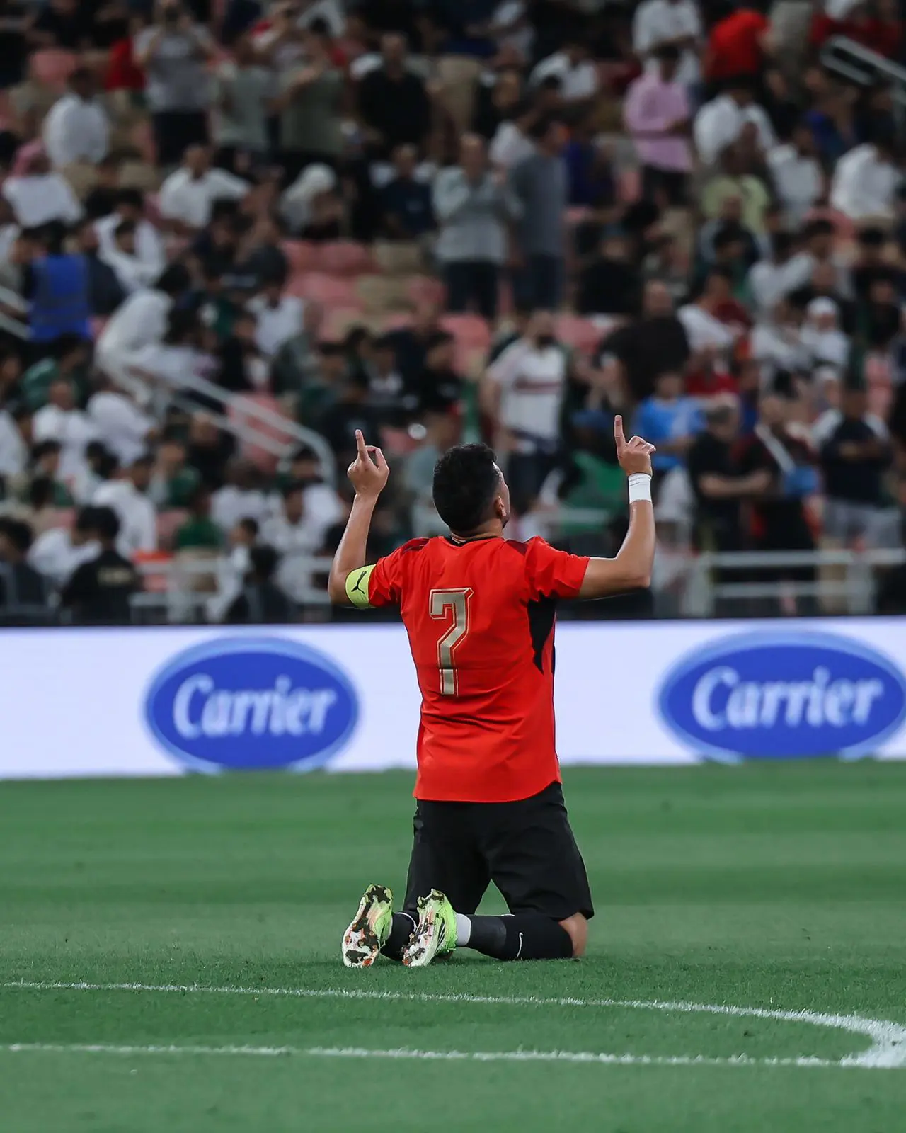 بالصور .  هدف مصر الثاني في مرمى المنتخب السعودي (تريزيجيه)