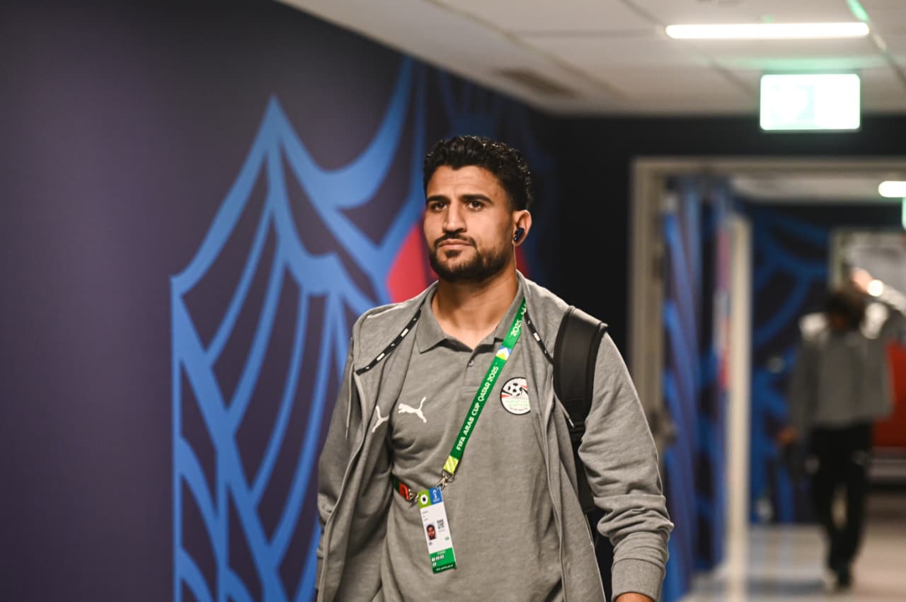 منتخب مصر المشارك في كأس العرب يصل لملعب البيت قبل مواجهة الأردن