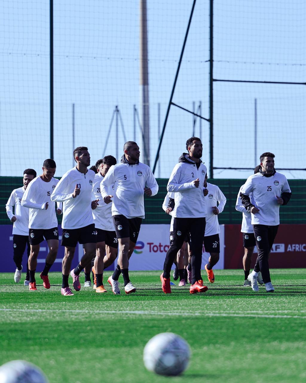 منتخب مصر يبدأ استعداداته لمواجهة جنوب أفريقيا 