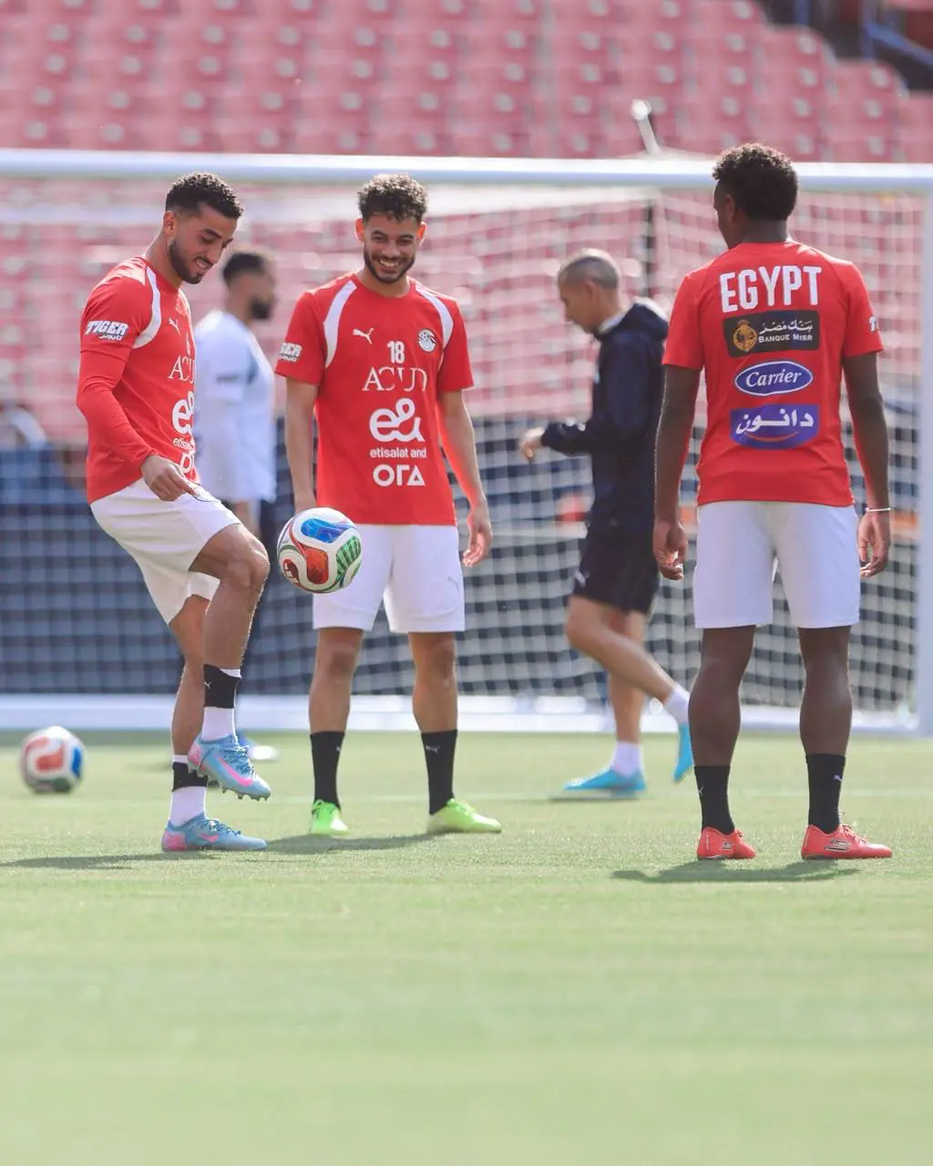 منتخب مصر يختتم تدريباته استعداداً لمواجهة البرازيل ودياً