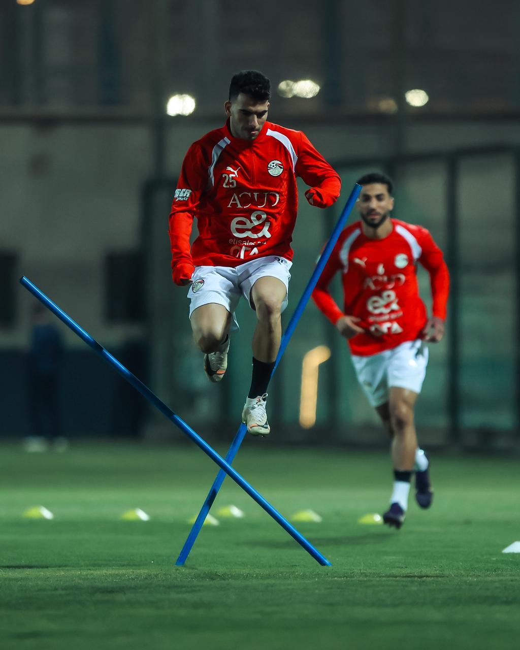 منتخب مصر يخوض ثاني  تدريباته بمركز المنتخبات الوطنية استعدادا لوديتي السعودية و إسبانيا 