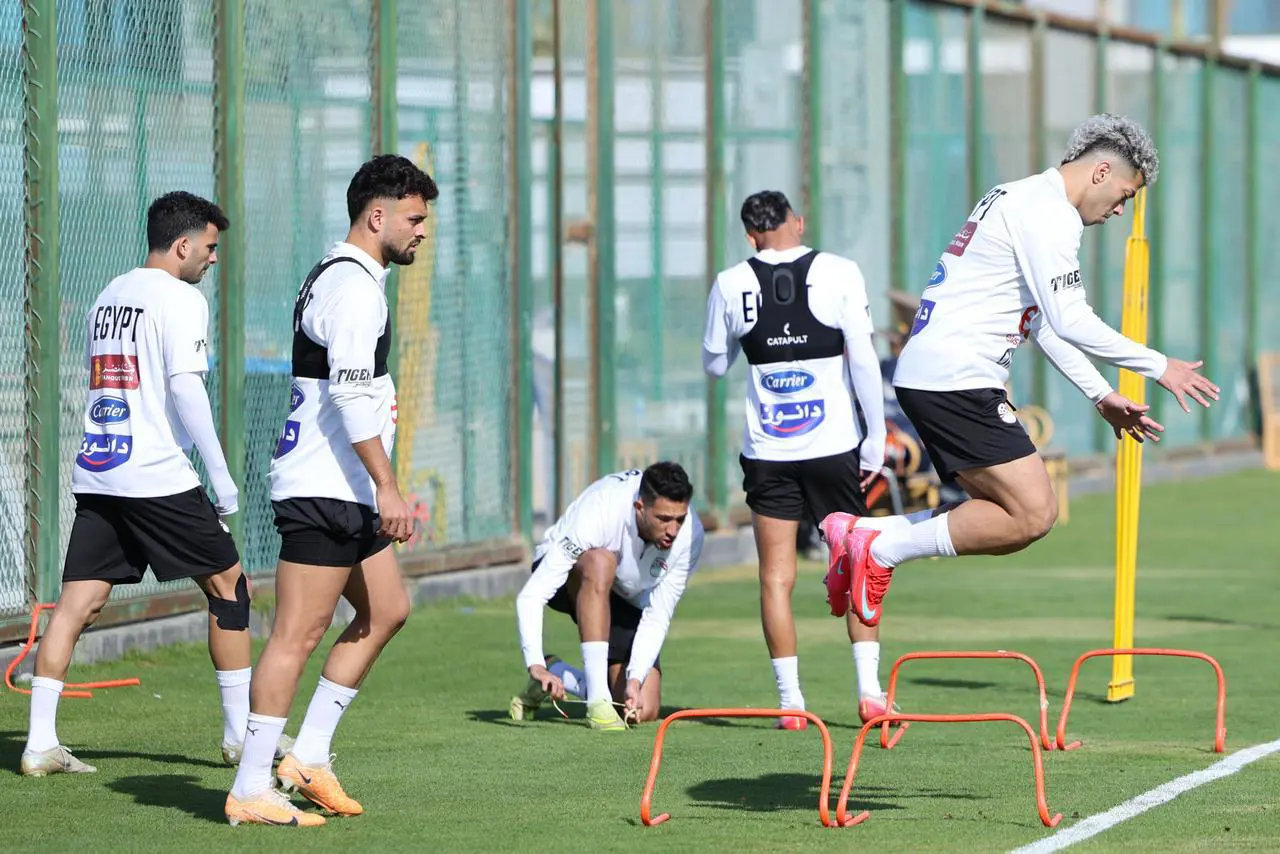 تدريبات منتخب مصر في مركز المنتخبات الوطنية استعدادا لأمم أفريقيا