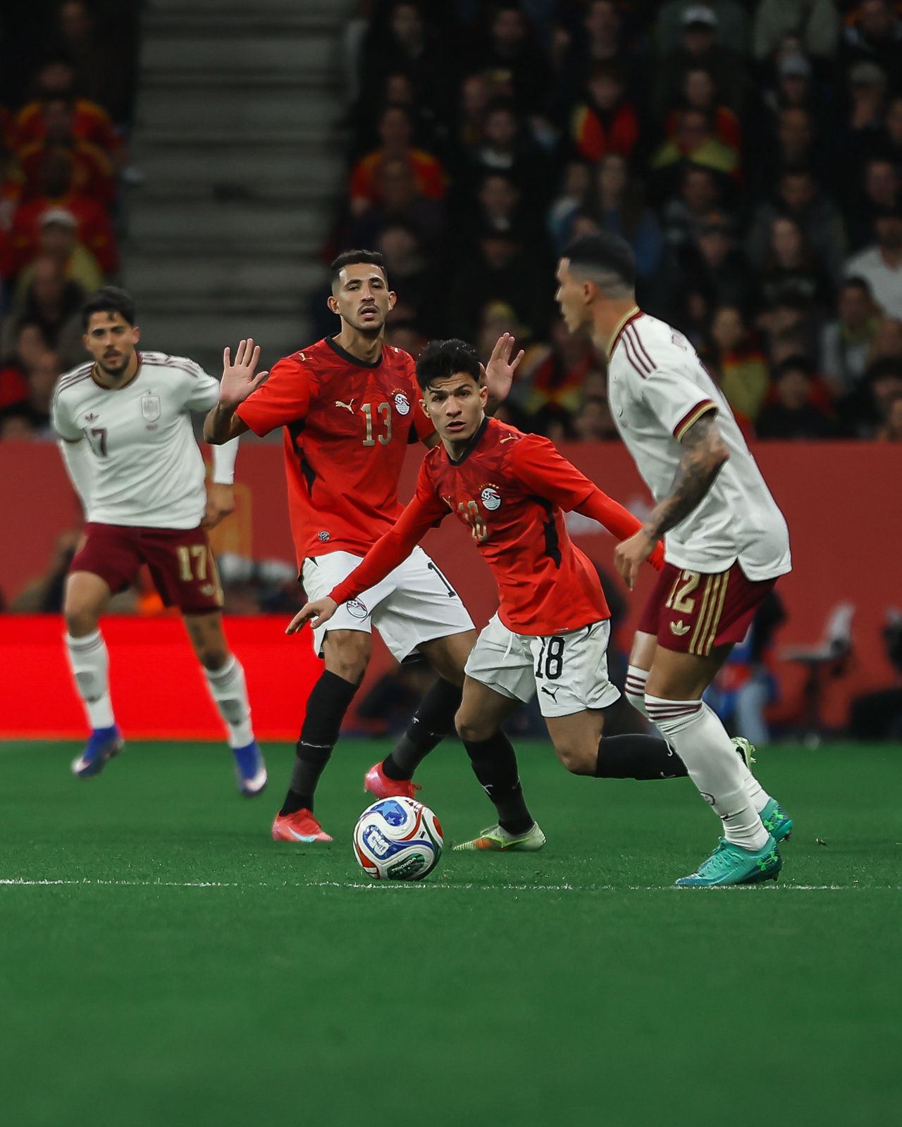 بالصور .. منتخب مصر يتعادل مع إسبانيا بعد أداء رائع