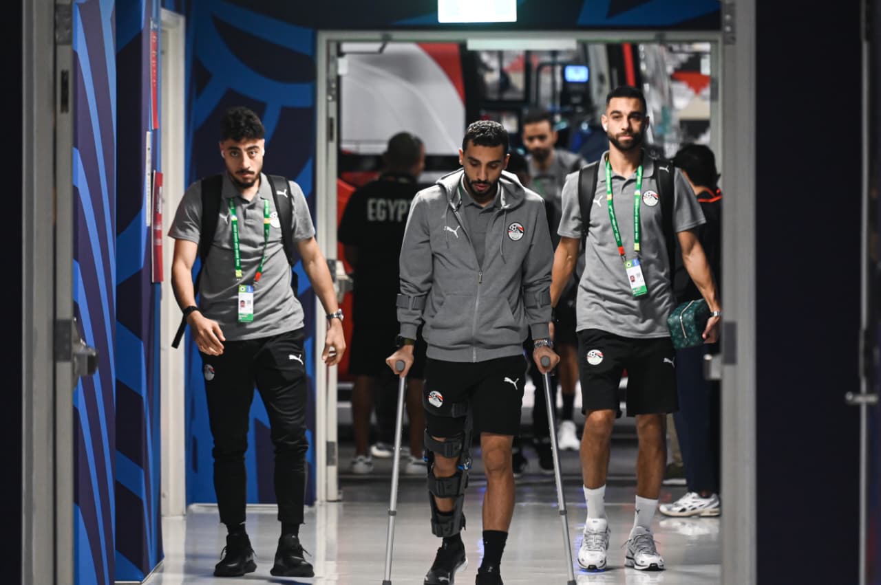 منتخب مصر المشارك في كأس العرب يصل لملعب البيت قبل مواجهة الأردن