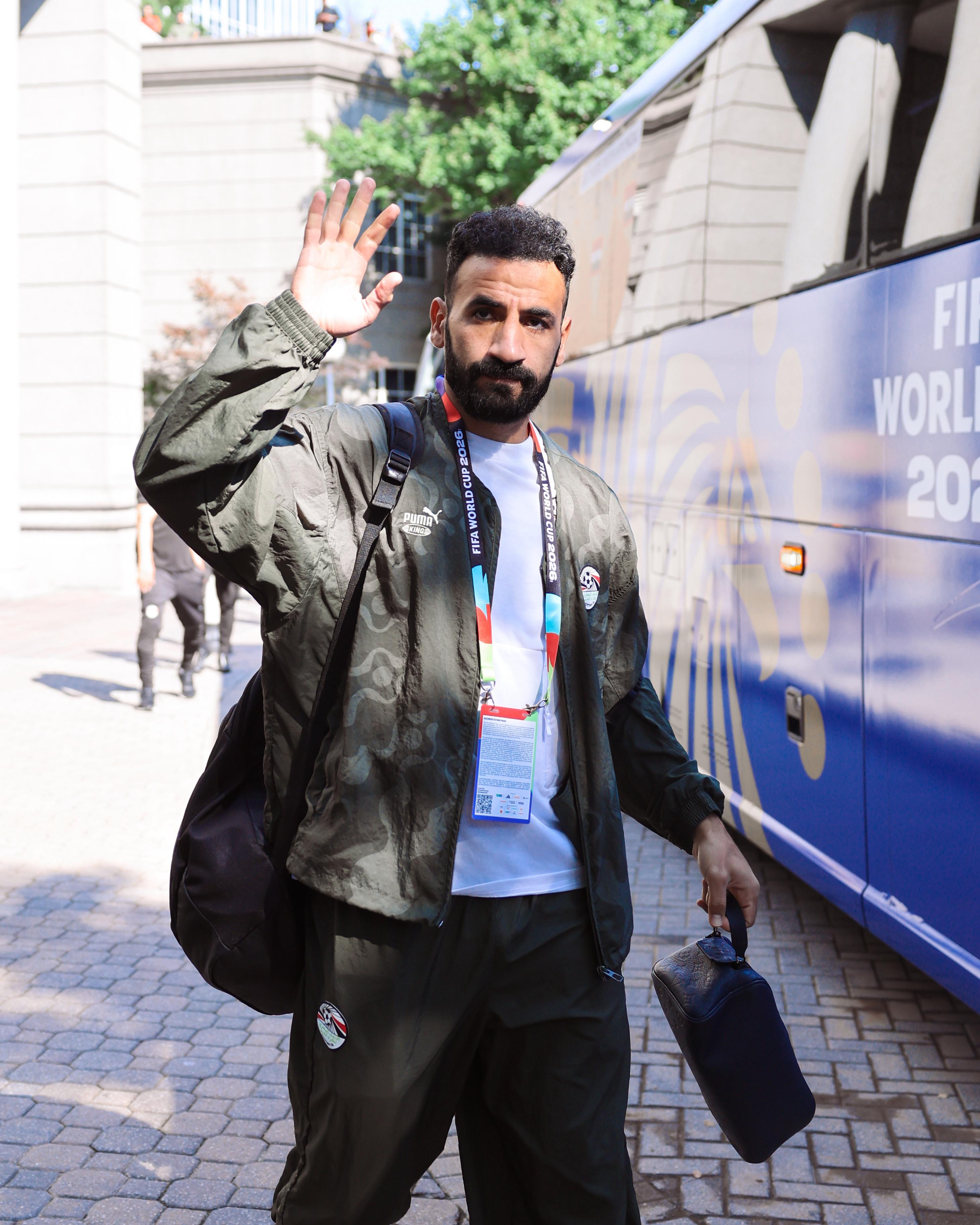 بالصور: منتخب مصر يتحرك لملعب مرسيدس بنز في اتلانتا قبل مواجهة الأرجنتين