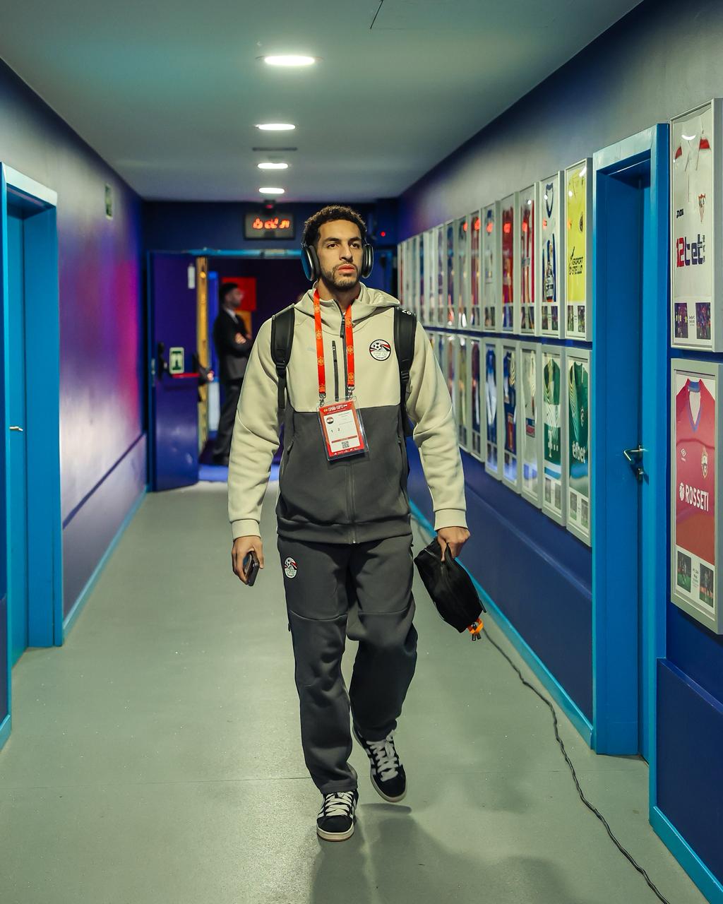 وصول منتخب مصر لملعب إسبانيول قبل مواجهة إسبانيا