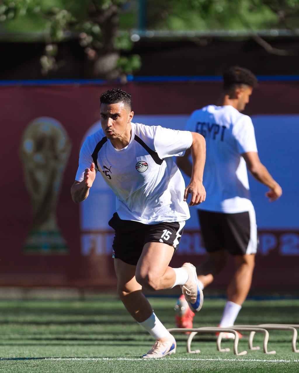 بالصور.. منتخب مصر يواصل الاستعداد لمواجهة نيوزيلندا في كأس العالم