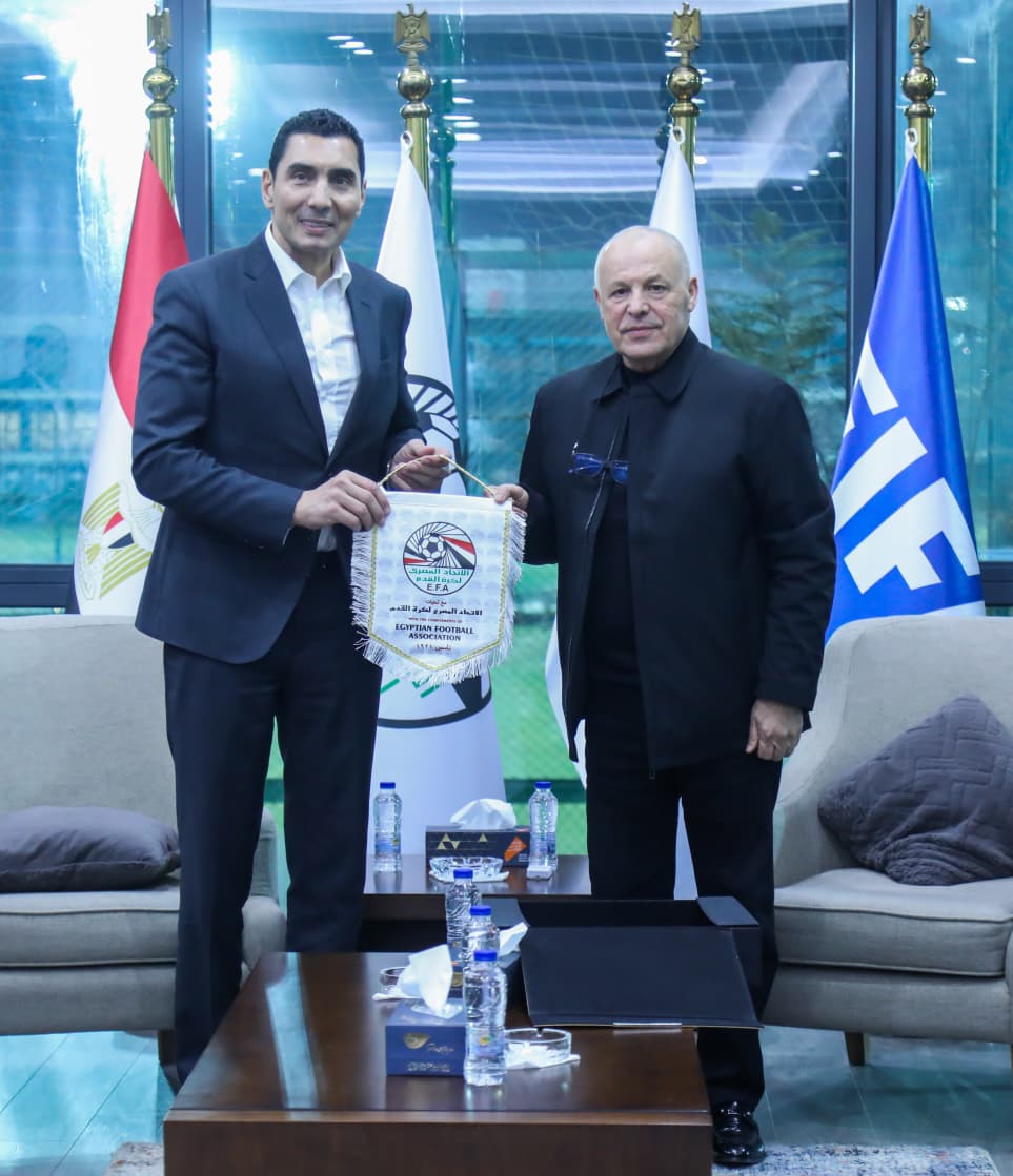 زيارة جوهر نبيل وزير الشباب والرياضة الجديد للاتحاد المصري