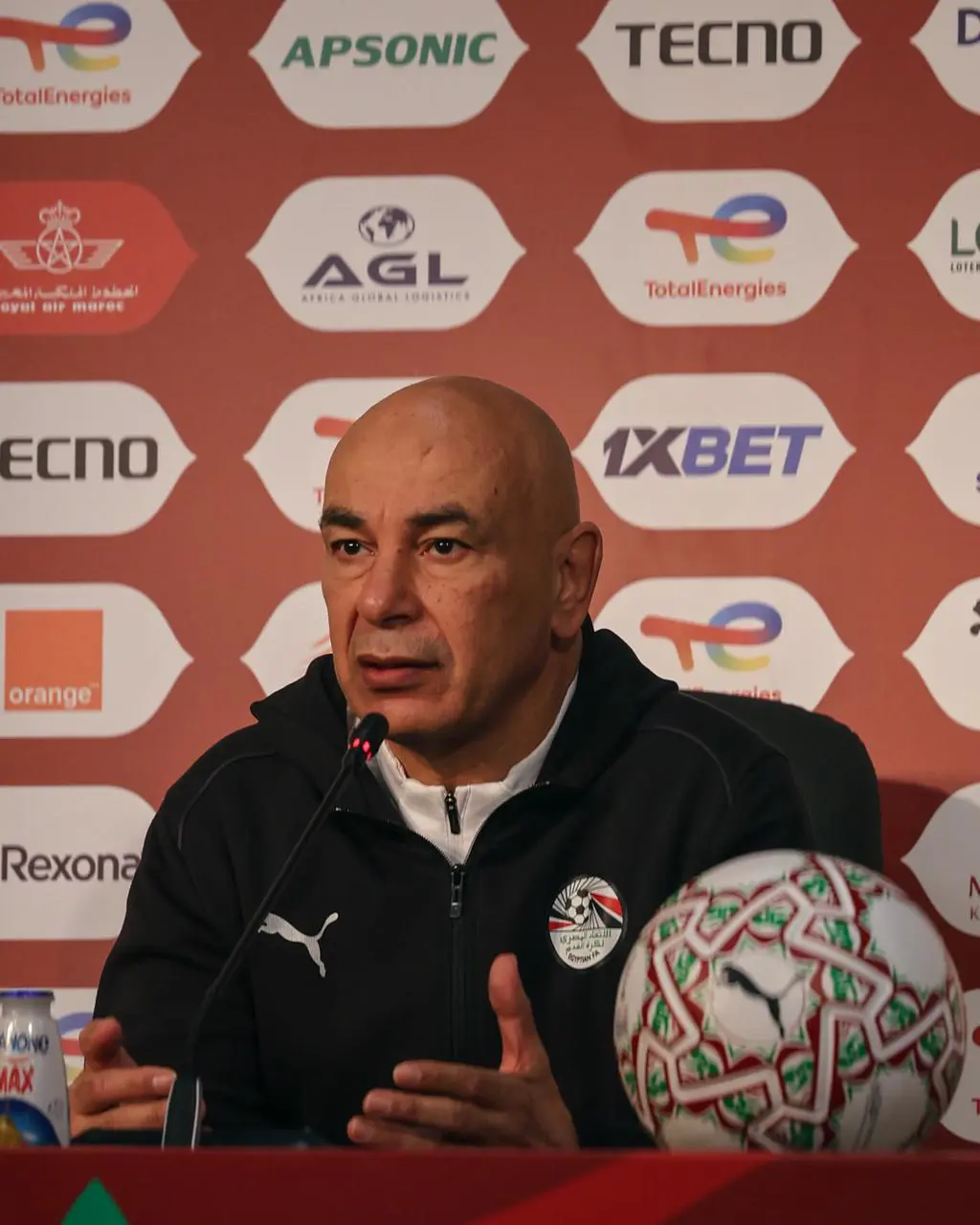 حسام حسن و"تريزيجيه" في المؤتمر الصحفي قبل لقاء كوت ديفوار غدا