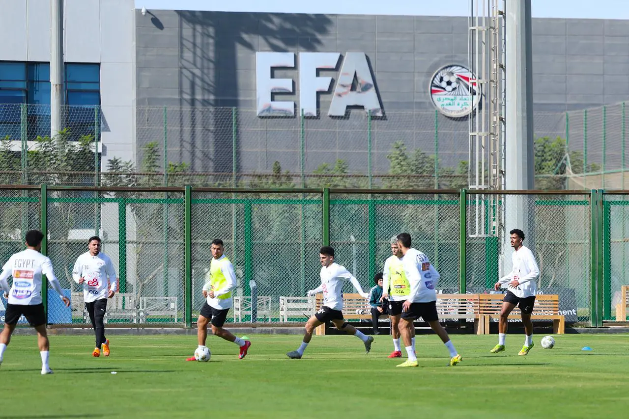 تدريبات منتخب مصر في مركز المنتخبات الوطنية استعدادا لأمم أفريقيا