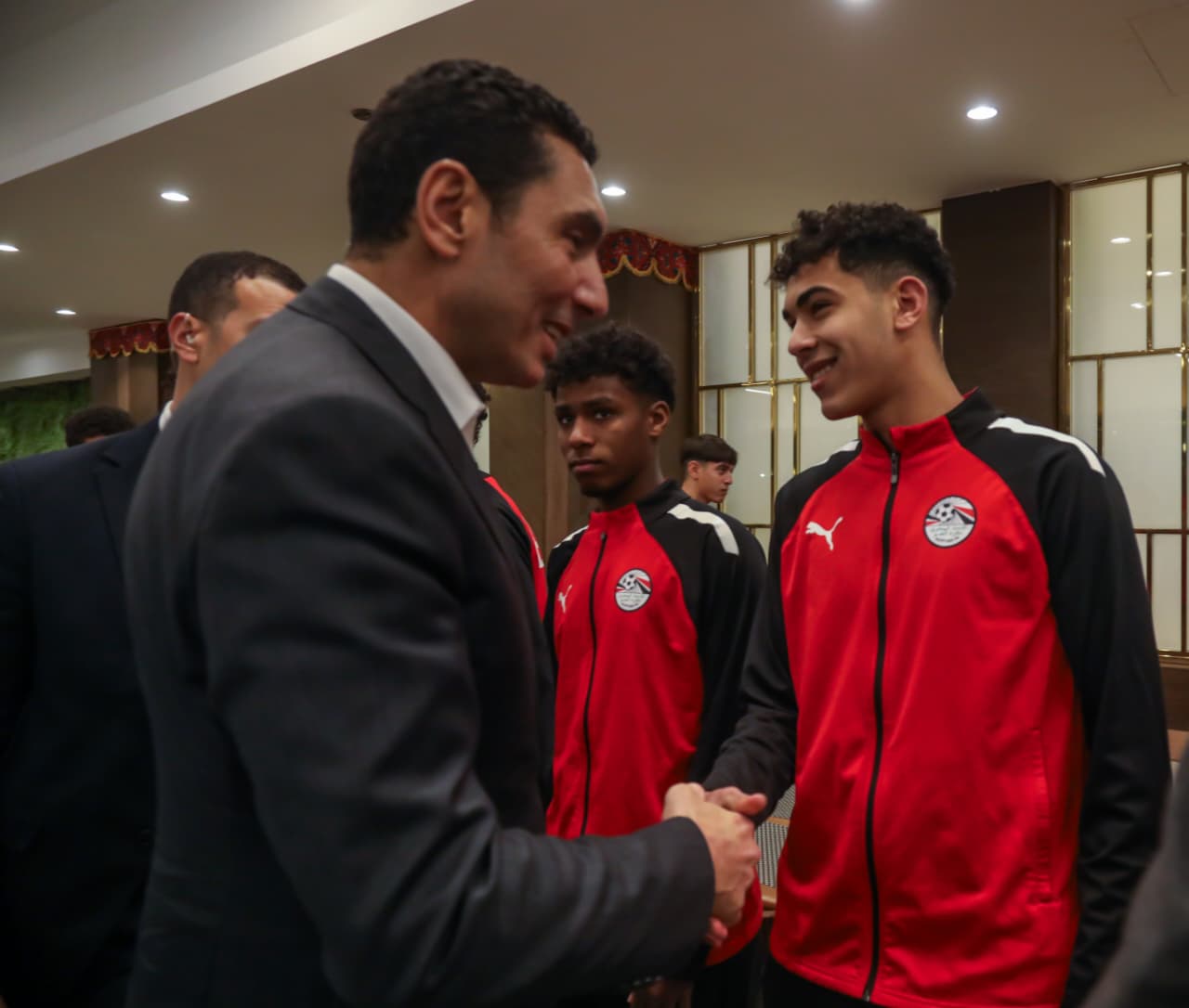 زيارة جوهر نبيل وزير الشباب والرياضة الجديد للاتحاد المصري