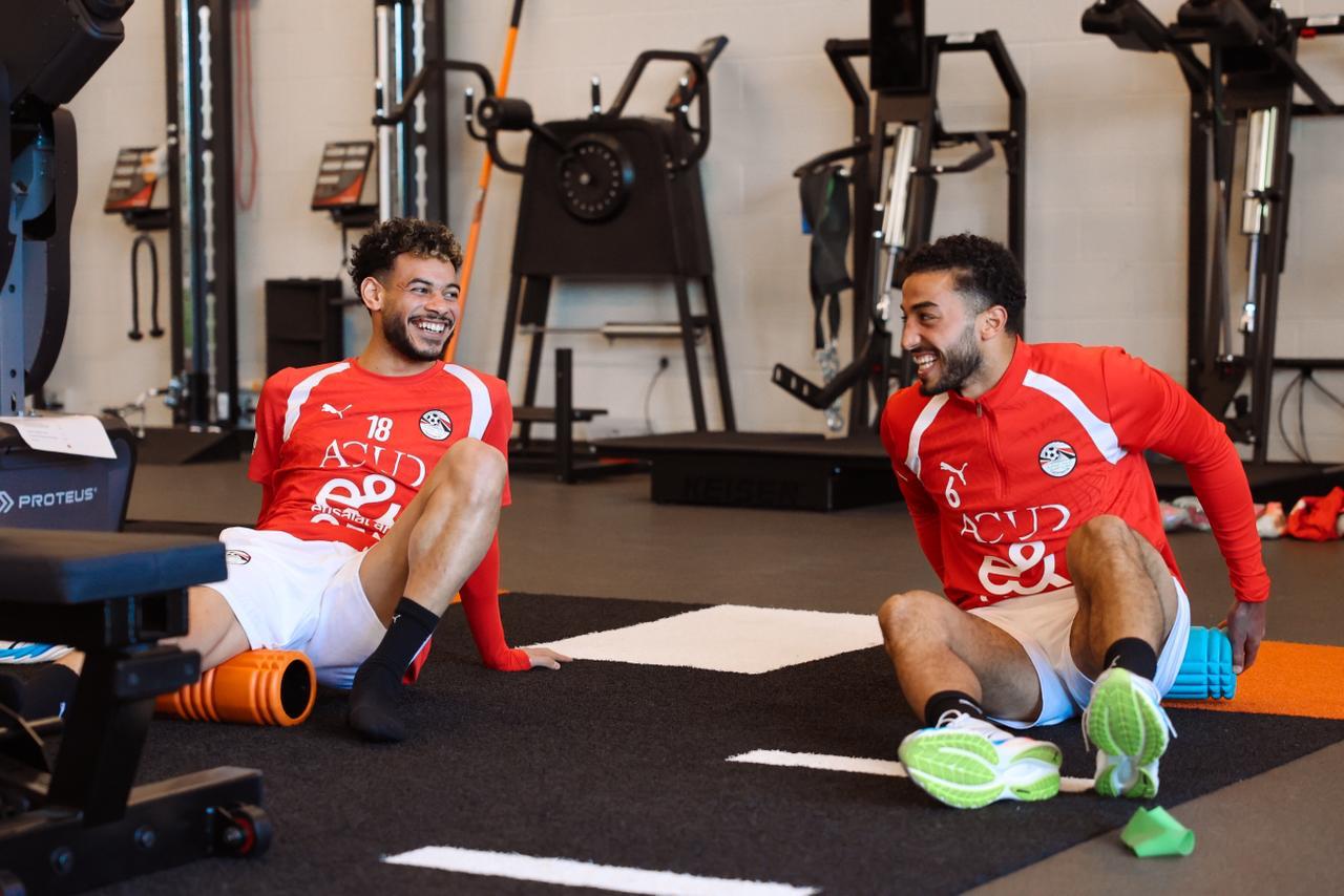 بالصور: تدريبات في الجيم لمنتخب مصر استعداداً لودية البرازيل