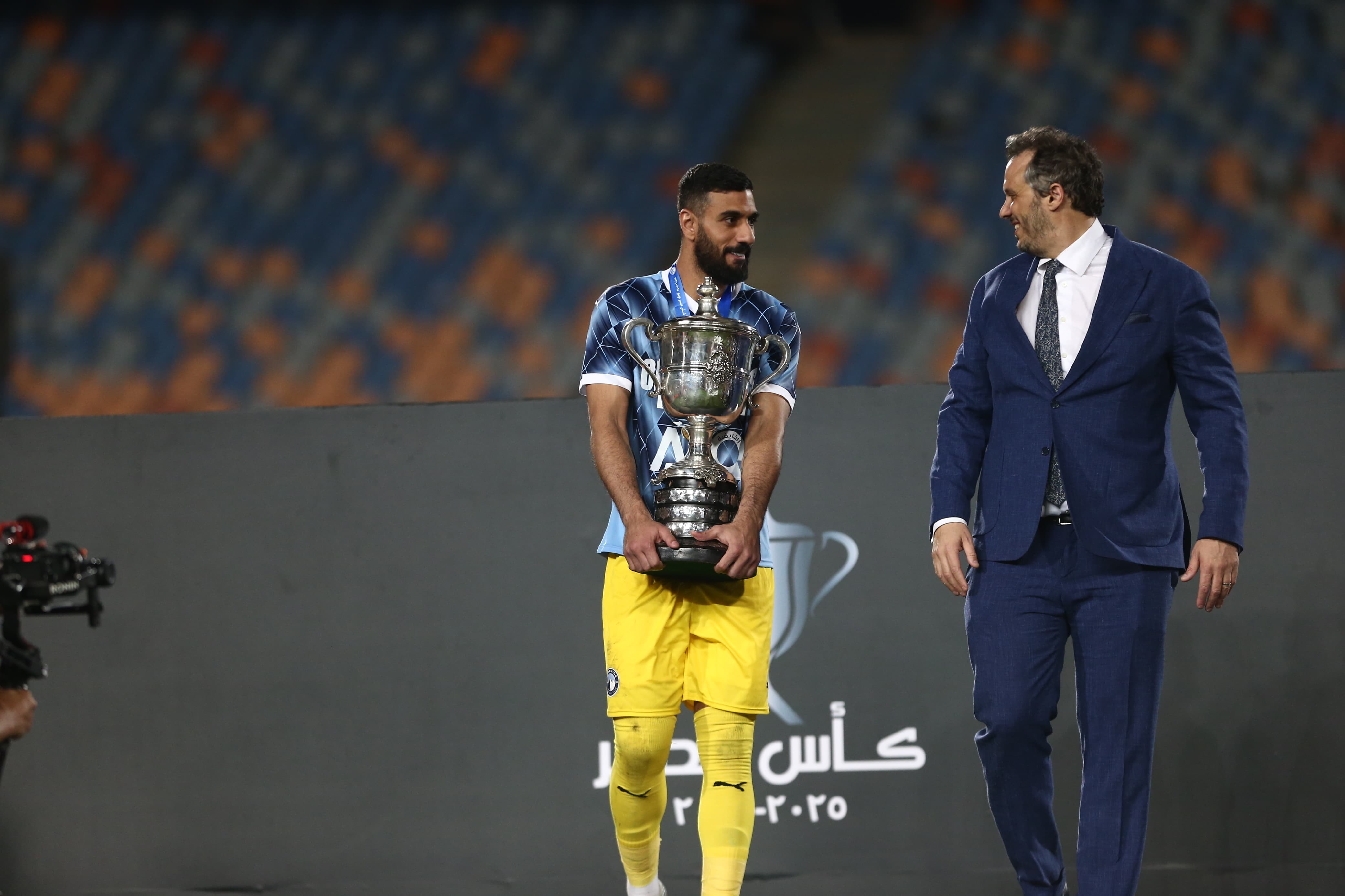 بالصور: مراسم تتويج بيراميدز بكأس مصر