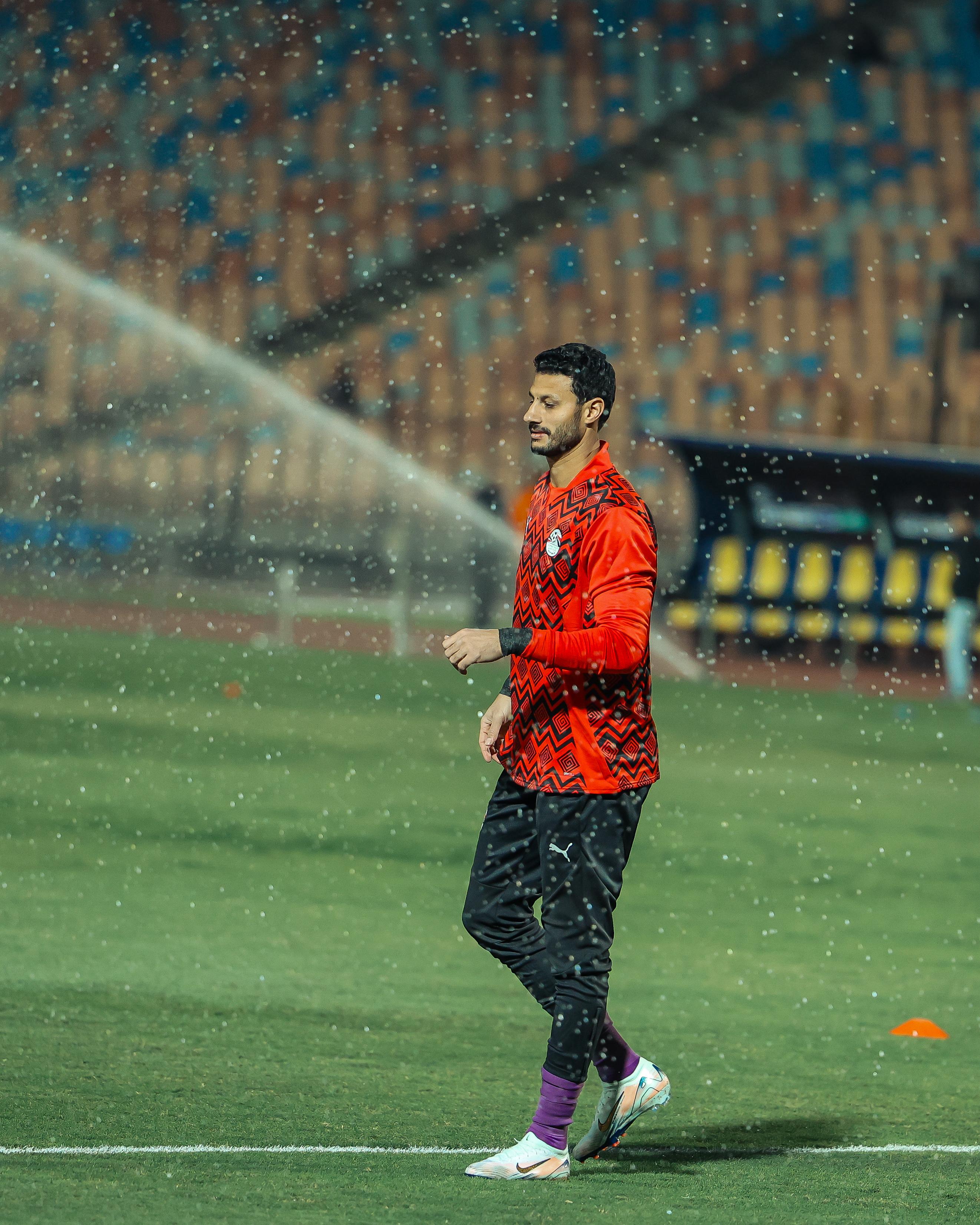 منتخب مصر قبل انطلاق مباراة نيجيريا