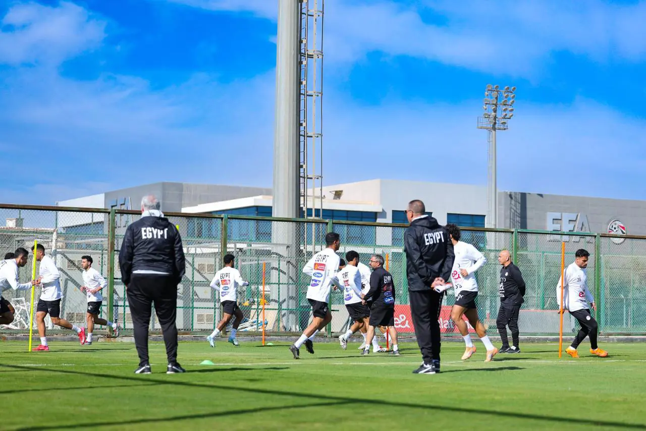 تدريبات منتخب مصر في مركز المنتخبات الوطنية استعدادا لأمم أفريقيا