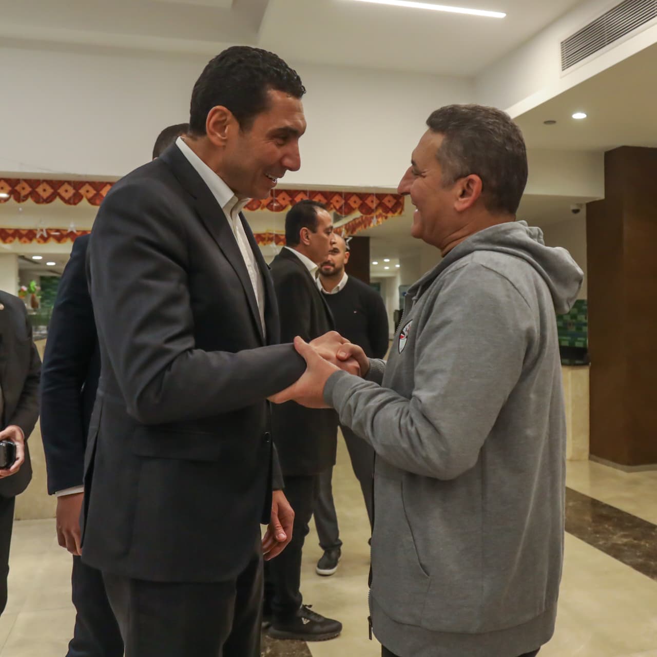 زيارة جوهر نبيل وزير الشباب والرياضة الجديد للاتحاد المصري
